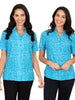ORLA BLUE BUTTON DOWN SHORT SLEEVE