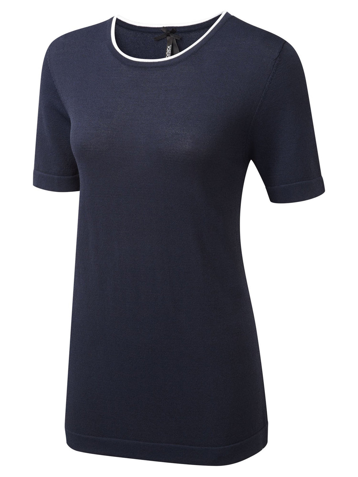 Navy blue and white