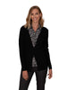 KRISTIN BLACK V-NECK CARDIGAN LONG SLEEVE