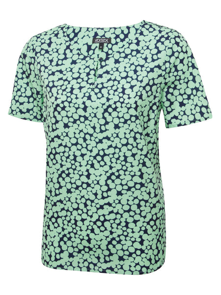 LUNA SAGE BUTTON NECK