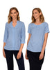 MADDIE SKY BLUE 3/4 SLEEVE blouse