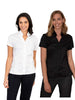 MIA BLACK MANDARIN COLLAR SHORT SLEEVE