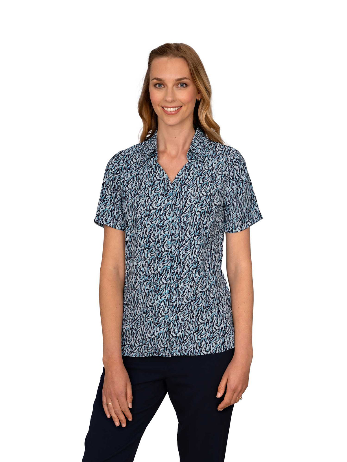 WILLOW JADE BUTTON DOWN SHORT SLEEVE
