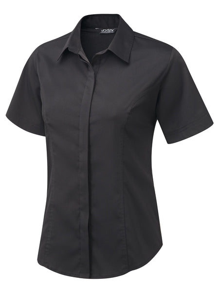 ZOE BLACK CONCEALED SHORT SLEEVE
