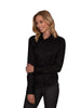 ZOE BLACK CONCEALED BUTTON LONG SLEEVE