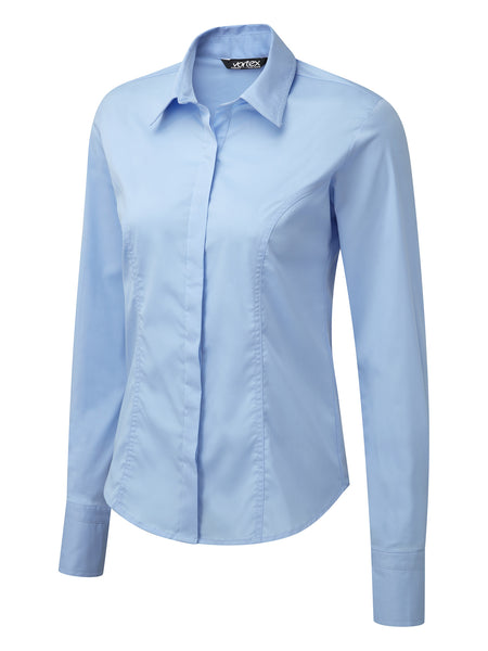 ZOE SKY CONCEALED BUTTON LONG SLEEVE