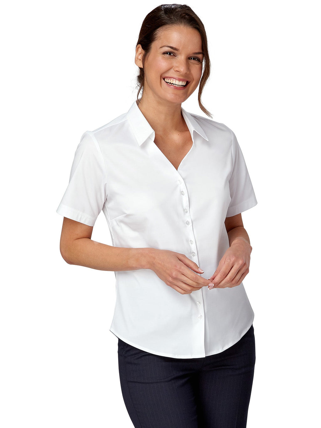 Freya short sleeve blouse | White | Ladies Uniform | Vortex Designs ...