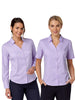 FREYA LILAC DOUBLE BUTTON SHORT SLEEVE