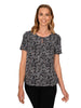 IMOGEN BLACK TUCK NECK SHORT SLEEVE