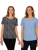 IMOGEN BLACK TUCK NECK SHORT SLEEVE