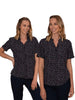 JENNI RED  BUTTON DOWN SHORT SLEEVE