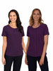 POPPY BERRY PLEAT FRONT SHORT SLEEVE