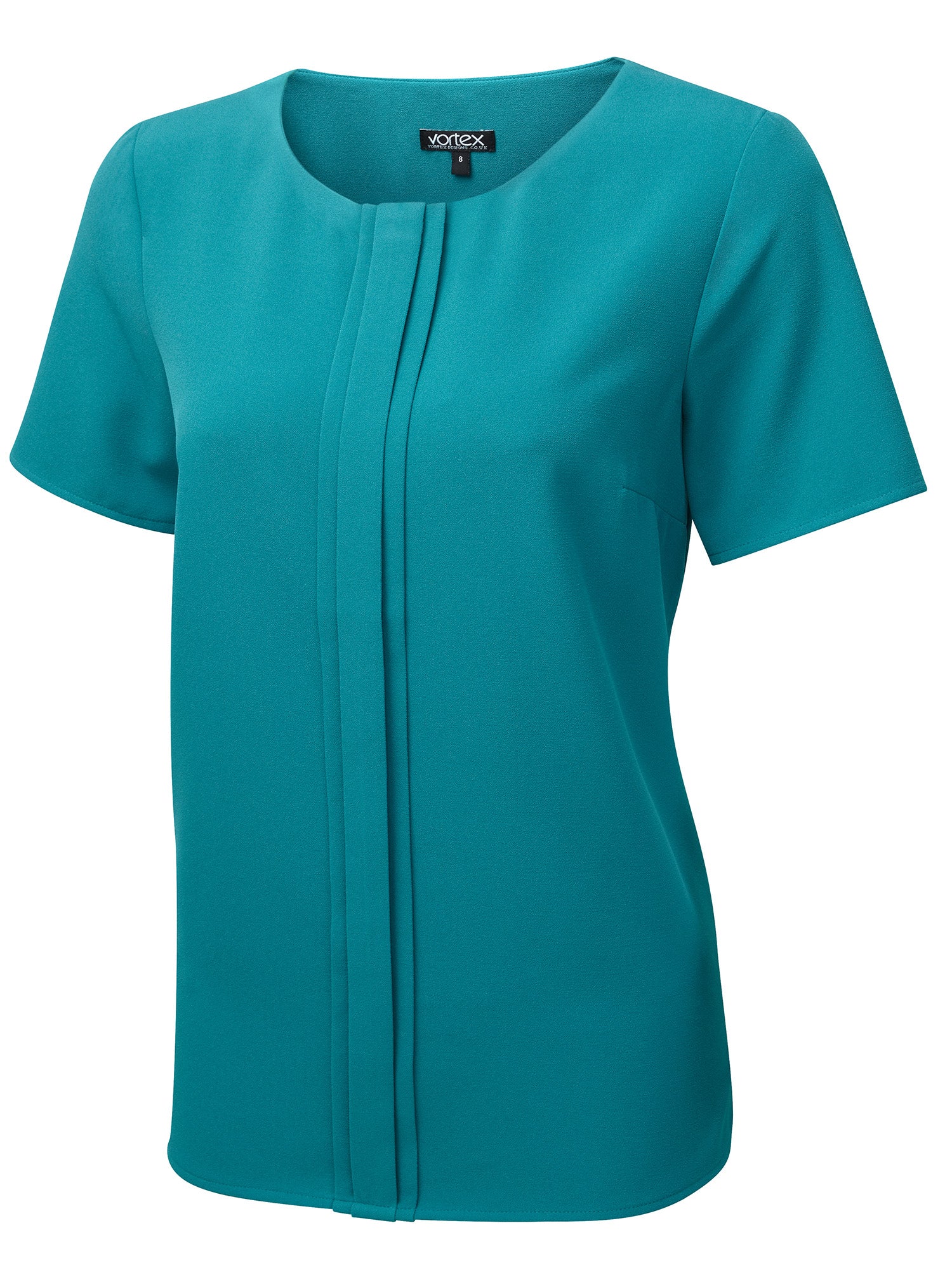 Poppy Jade Green blouse with pleated panel | Ladies Uniform